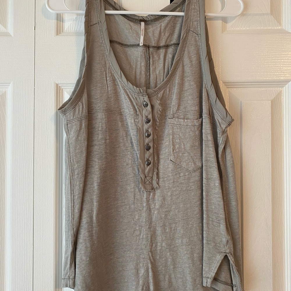 Free People Green Tank Top